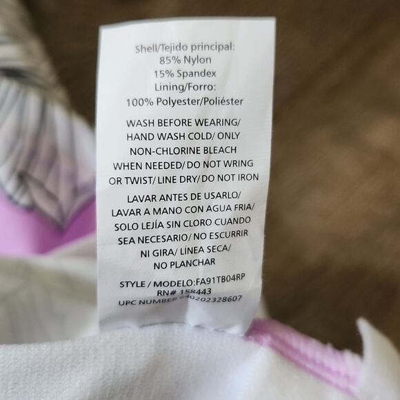 Freshwater Fine Lilac Twist Bandeaukini & Black Crossover High Waist Bottom Med - Picture 7 of 12